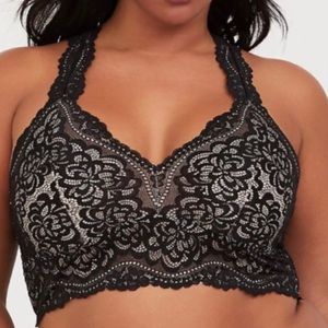 🆕Torrid Black Lace Racerback Bralette NWT 1X 14